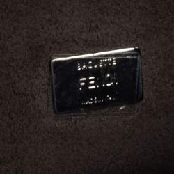 Pre Owned Fendi Yellow Leather and Fur Micro Monster Baguette Bag