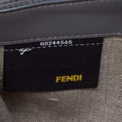 Pre Owned Fendi Multicolor Python and Leather Envelope Clutch