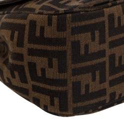Pre Owned Fendi Tobacco Zucca Canvas and Leather Crossbody Bag
