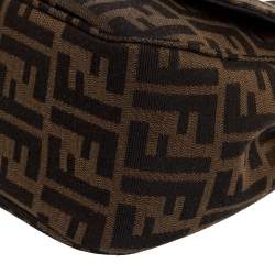 Pre Owned Fendi Tobacco Zucca Canvas and Leather Crossbody Bag