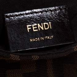 Pre Owned Fendi Tobacco Zucca Canvas and Leather Crossbody Bag