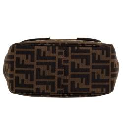 Pre Owned Fendi Tobacco Zucca Canvas and Leather Crossbody Bag