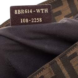 Pre Owned Fendi Tobacco Zucca Canvas Mia Flap Shoulder Bag