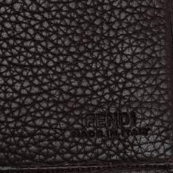 Pre Owned Fendi Brown Zucca Canvas and Leather Continental Wallet