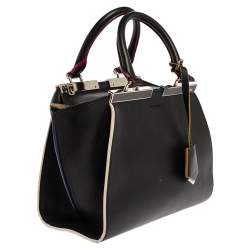 Pre Owned Fendi Black Leather Petite 3Jours Tote