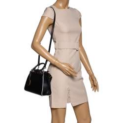 Pre Owned Fendi Black Leather Petite 3Jours Tote