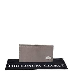 Fendi Metallic Selleria Leather Continental Wallet