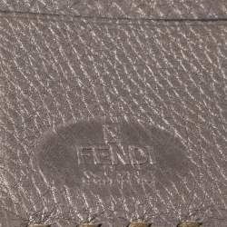 Fendi Metallic Selleria Leather Continental Wallet
