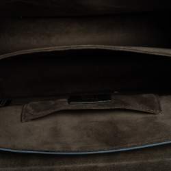 Fendi Taupe Leather Scalloped Kan I Top Handle Shoulder Bag