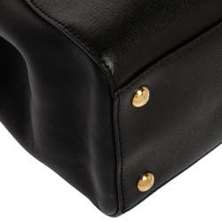 Pre Owned Fendi Black Leather Mini 2Jours Tote 