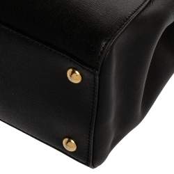 Pre Owned Fendi Black Leather Mini 2Jours Tote 