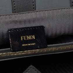 Pre Owned Fendi Grey Saffiano Leather Small 2Jours Tote