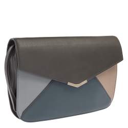 Pre Owned Fendi Multicolor Leather Large 2Jours Envelope Clutch