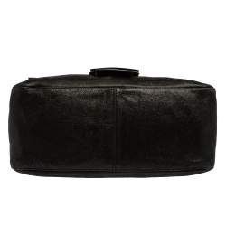Pre Owned Fendi Black Iridescent Leather Mama Forever Large Flap Shoulder Bag