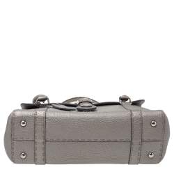 مملوكة مسبقًا Fendi Grey Selleria Leather Linda Satchel