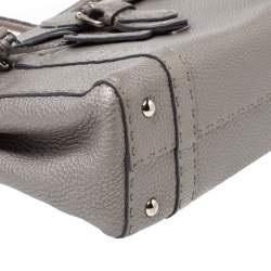 مملوكة مسبقًا Fendi Grey Selleria Leather Linda Satchel