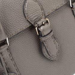 مملوكة مسبقًا Fendi Grey Selleria Leather Linda Satchel