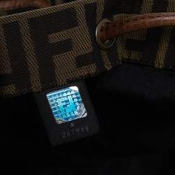 Pre Owned Fendi Tobacco Zucca Canvas and Leather Travel Backpack