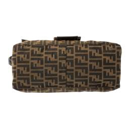 Pre Owned Fendi Tobacco Zucca Canvas and Leather Mama Forever Shoulder Bag