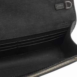 Pre Owned Fendi Black Leather Karlito Wallet on Chain