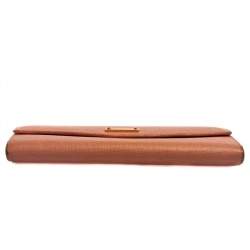 مملوكة مسبقًا Fendi Peach Leather Logo Flap Continental Wallet