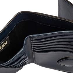 مملوكة مسبقًا محفظة فندي باي ذا واي كومباكت جلد زرقاء