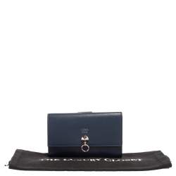 مملوكة مسبقًا محفظة فندي باي ذا واي كومباكت جلد زرقاء