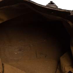 Pre Owned Fendi Brown Canvas and Leather Small Zucca Chef De Jour Bag