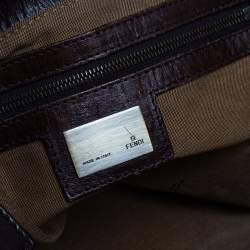 Pre Owned Fendi Brown Canvas and Leather Small Zucca Chef De Jour Bag