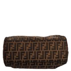 Pre Owned Fendi Brown Canvas and Leather Small Zucca Chef De Jour Bag