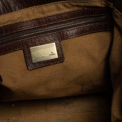 Pre Owned Fendi Brown Canvas and Leather Small Zucca Chef De Jour Bag