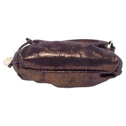 Pre Owned Fendi Holographic Shimmering Leather Mini Chef Hobo