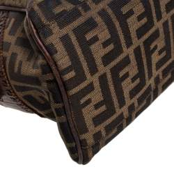 Pre Owned Fendi Brown Canvas and Leather Small Zucca Chef De Jour Bag