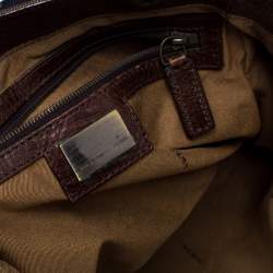 Pre Owned Fendi Brown Canvas and Leather Small Zucca Chef De Jour Bag