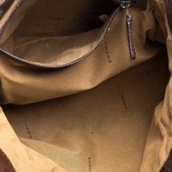 Pre Owned Fendi Brown Canvas and Leather Small Zucca Chef De Jour Bag