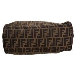 Pre Owned Fendi Brown Canvas and Leather Small Zucca Chef De Jour Bag