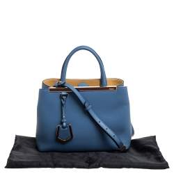 Pre Owned Fendi Blue Leather Mini 2Jours Tote 