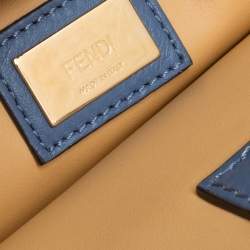 Pre Owned Fendi Blue Leather Mini 2Jours Tote 