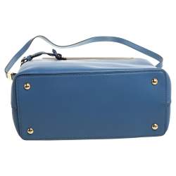 Pre Owned Fendi Blue Leather Mini 2Jours Tote 