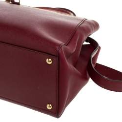 Pre Owned Fendi Red Leather Medium 2jours Tote