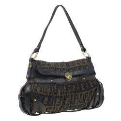 Pre Owned Fendi Brown Zucca Chef Hobo