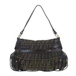 Pre Owned Fendi Brown Zucca Chef Hobo