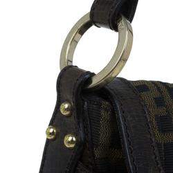 Pre Owned Fendi Brown Zucca Chef Hobo
