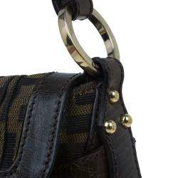 Pre Owned Fendi Brown Zucca Chef Hobo
