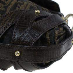 Pre Owned Fendi Brown Zucca Chef Hobo