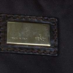 Pre Owned Fendi Brown Zucca Chef Hobo