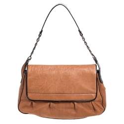 Pre Owned Fendi Brown/Black Patent and Leather B Bis Shoulder Bag