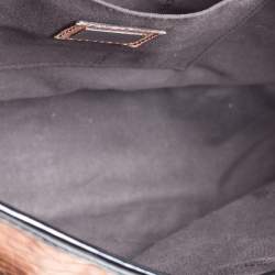 Pre Owned Fendi Brown/Black Patent and Leather B Bis Shoulder Bag