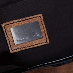 Pre Owned Fendi Brown/Black Patent and Leather B Bis Shoulder Bag