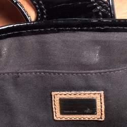 Pre Owned Fendi Brown/Black Patent and Leather B Bis Shoulder Bag